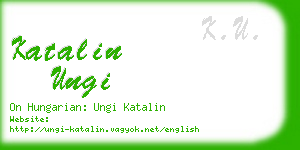 katalin ungi business card